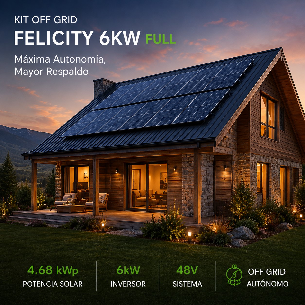 Kit Solar Off Grid 6 kW Full ICG+™ – Máxima Autonomía Solar Todo Incluido Kit Solar Off Grid 6 kW Full ICG+™ – Máxima Autonomía Solar Todo Incluido